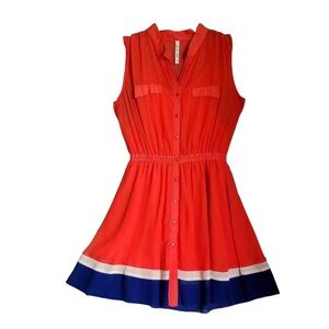 Stylish Sheer Dress Skater Layered Autumn Holiday Fit & Flare Patriotic Kawaii